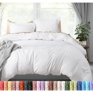 Duvet Cover Queen Size - 3 Piece with Zipper Closure - 1